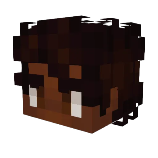 miabrine Minecraft avatar head, 3D render