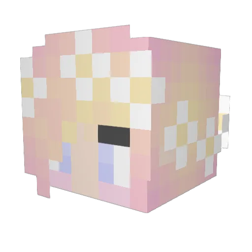 miachap1 Minecraft avatar head, 3D render