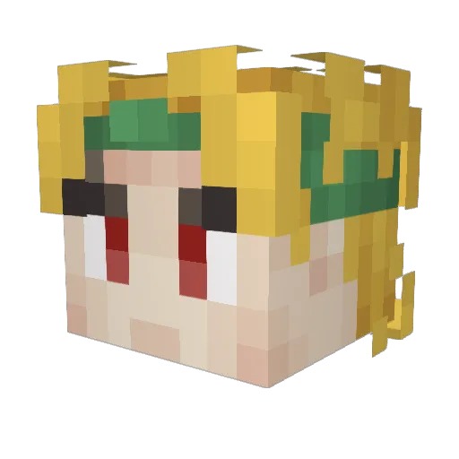miadaoren Minecraft avatar head, 3D render