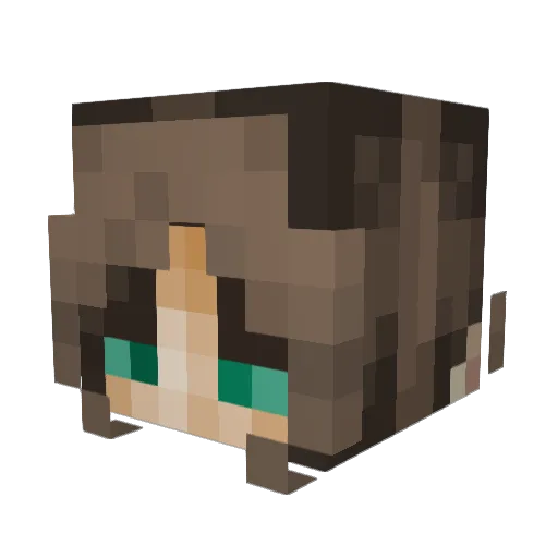 miadelreyy Minecraft avatar head, 3D render
