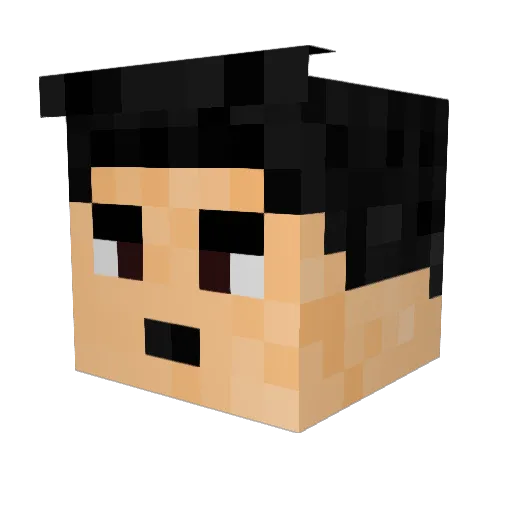 miajorts Minecraft avatar head, 3D render