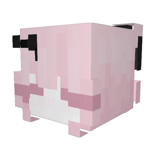 miakita Minecraft avatar head, 3D render