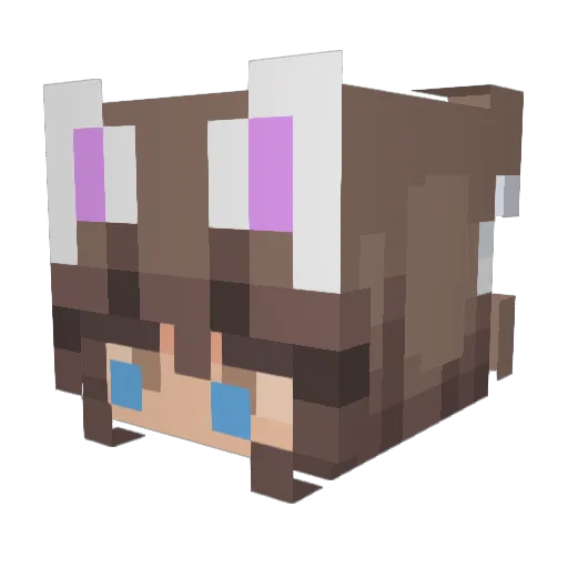 mial10 Minecraft avatar head, 3D render