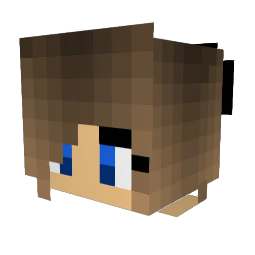 miamaya Minecraft avatar head, 3D render