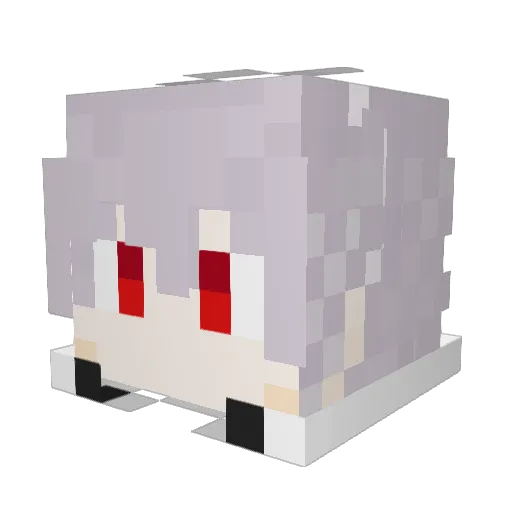 mianban Minecraft avatar head, 3D render