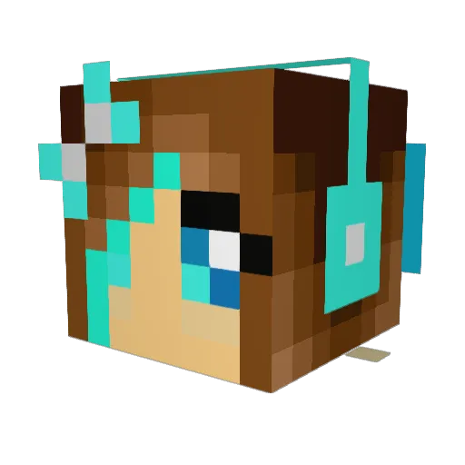 mianissa Minecraft avatar head, 3D render