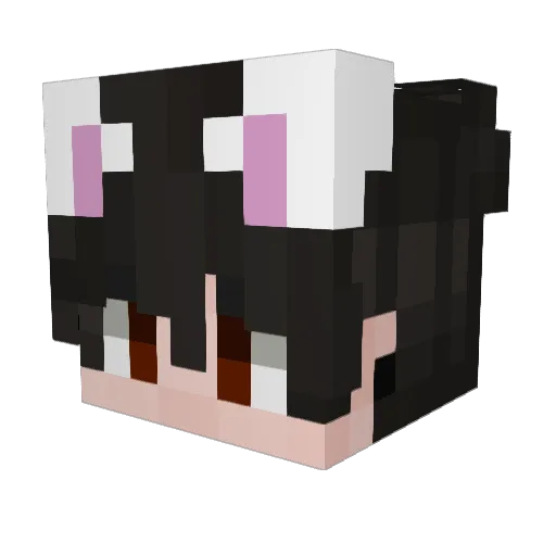 miaomyaoi Minecraft avatar head, 3D render