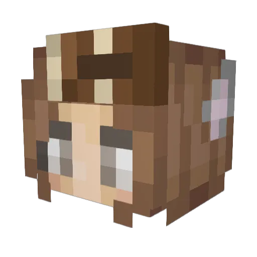 miaotun Minecraft avatar head, 3D render