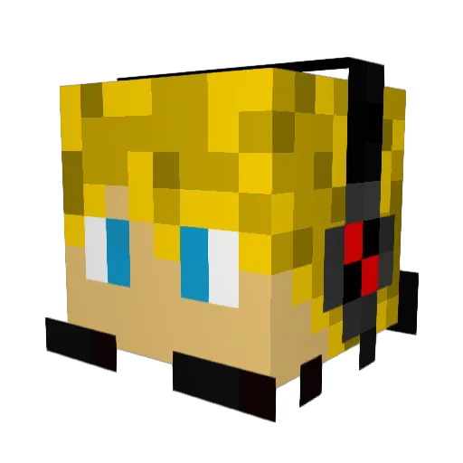 miaousstv Minecraft avatar head, 3D render