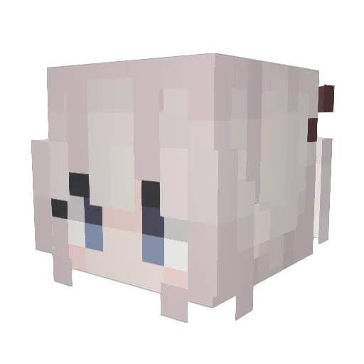 miaowzz Minecraft avatar head, 3D render