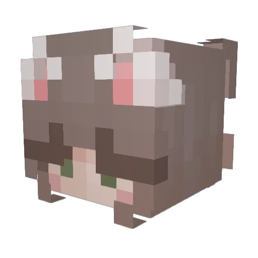 miapinkgalaxy Minecraft avatar head, 3D render