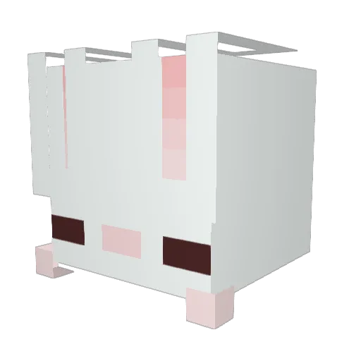 miapopia Minecraft avatar head, 3D render