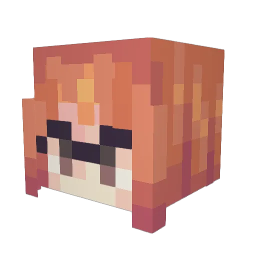 miarahara Minecraft avatar head, 3D render