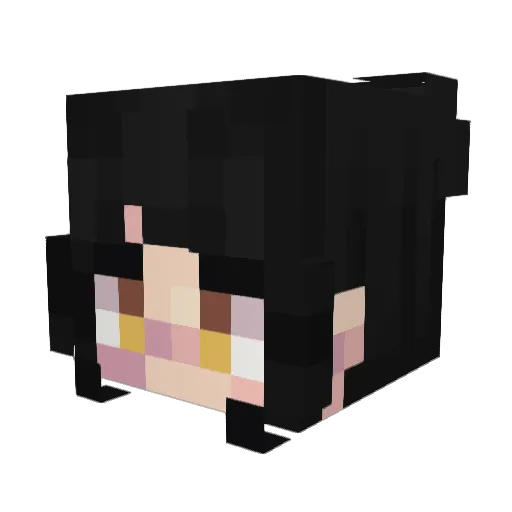 miasakii Minecraft avatar head, 3D render
