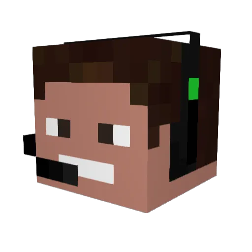 miasann Minecraft avatar head, 3D render