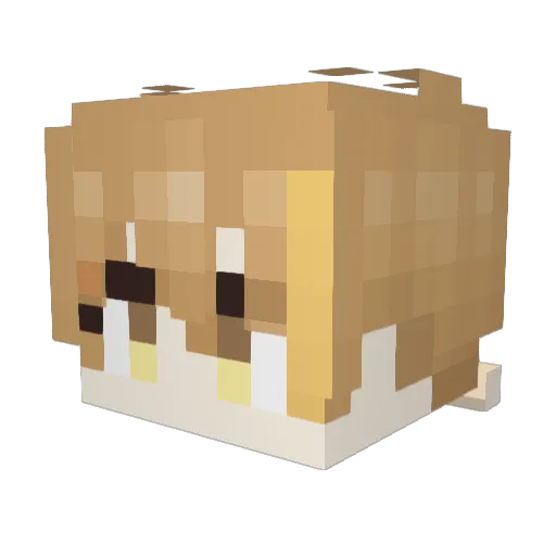 miaskin Minecraft avatar head, 3D render