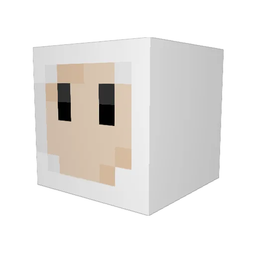 miathehuman Minecraft avatar head, 3D render