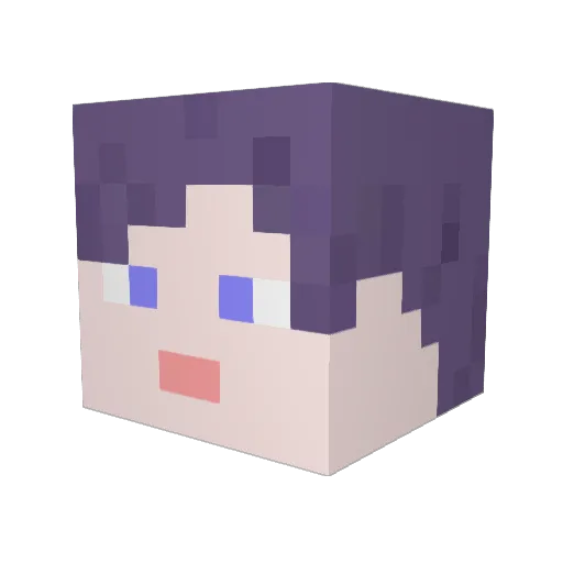 miatsuchi Minecraft avatar head, 3D render