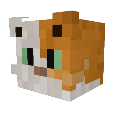 miauVL Minecraft avatar head, 3D render
