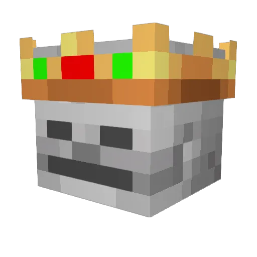 miauderca Minecraft avatar head, 3D render