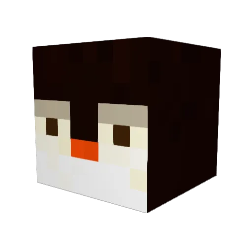 miaueva Minecraft avatar head, 3D render