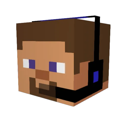 miaustart Minecraft avatar head, 3D render