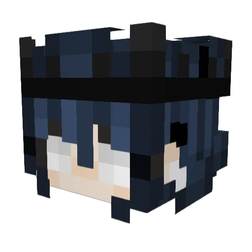 miaxocute Minecraft avatar head, 3D render