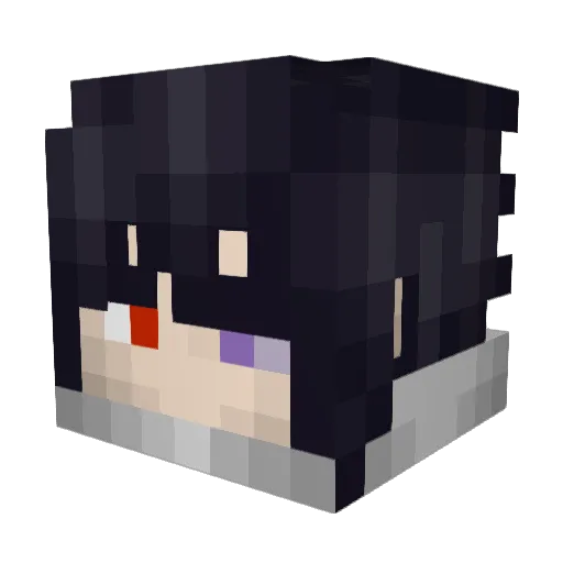 mibicho Minecraft avatar head, 3D render