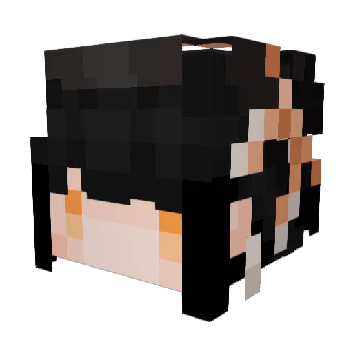 miburuke Minecraft avatar head, 3D render
