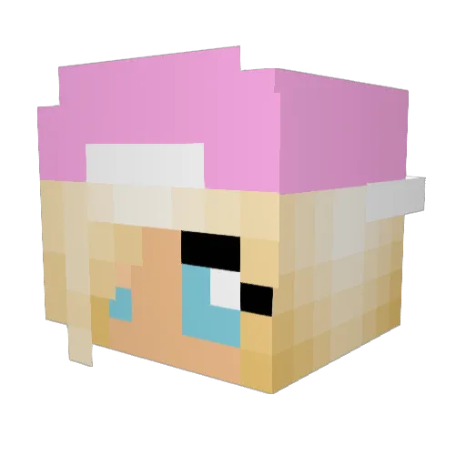 micaelaarroyo Minecraft avatar head, 3D render