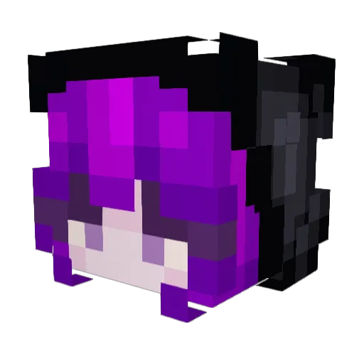 micazepam Minecraft avatar head, 3D render