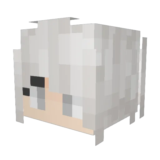 miccxue Minecraft avatar head, 3D render