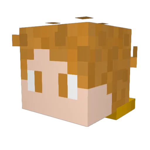 micflo Minecraft avatar head, 3D render