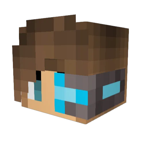 mich345r Minecraft avatar head, 3D render