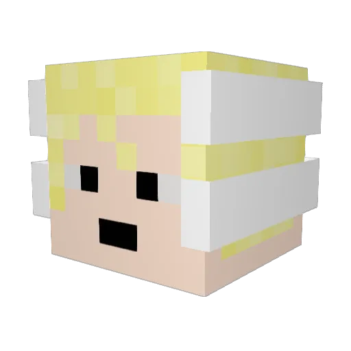 mich5940m Minecraft avatar head, 3D render