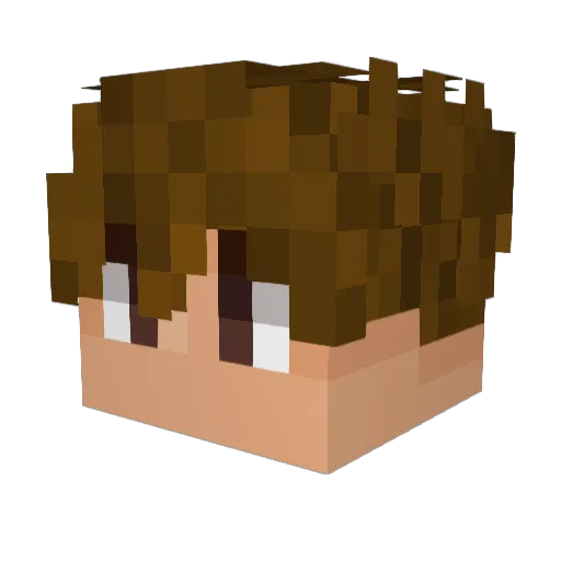 michCLgg Minecraft avatar head, 3D render