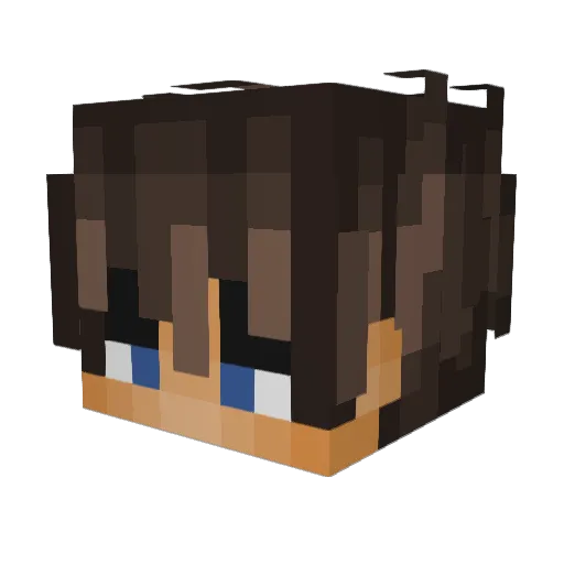 micha2_ Minecraft avatar head, 3D render