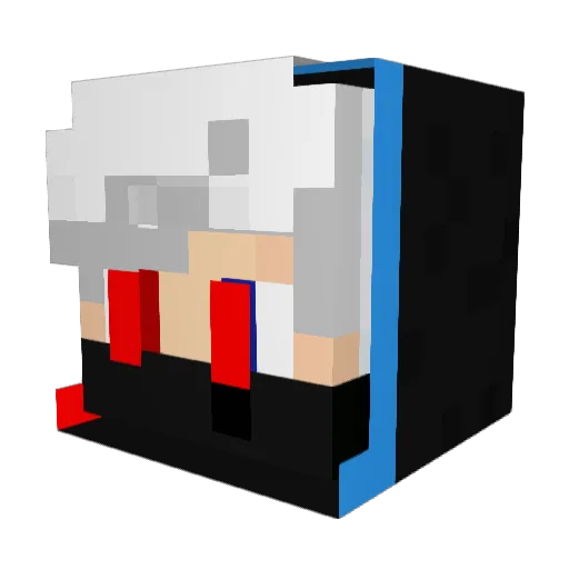 micha4uwak Minecraft avatar head, 3D render