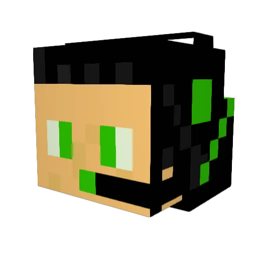 michael610_razer Minecraft avatar head, 3D render