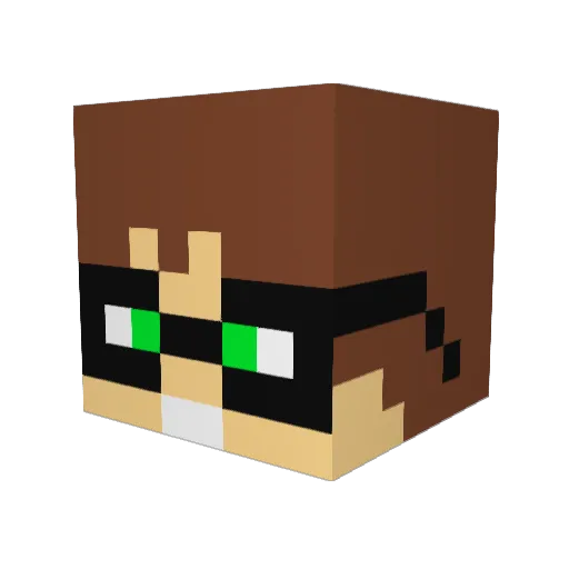michaelbiz Minecraft avatar head, 3D render