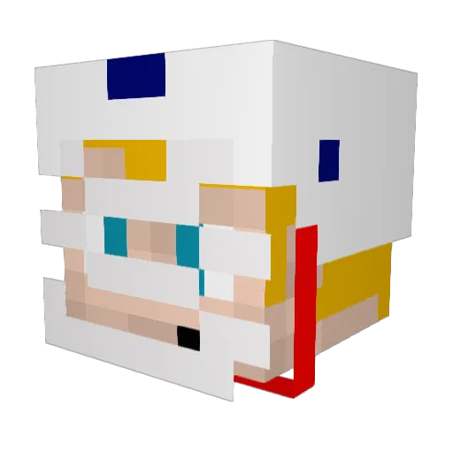 michaelk1 Minecraft avatar head, 3D render