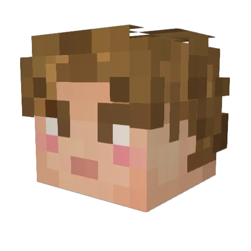 michaelzthedad Minecraft avatar head, 3D render