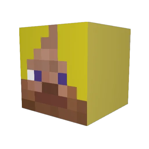 michelangelo_1 Minecraft avatar head, 3D render