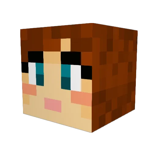 michelina Minecraft avatar head, 3D render