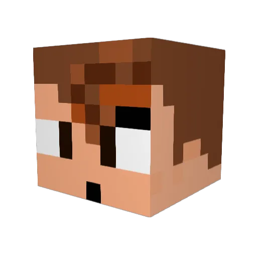 michelmines Minecraft avatar head, 3D render