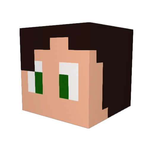 michelollo Minecraft avatar head, 3D render