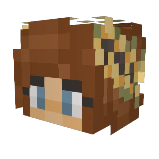 michey_ Minecraft avatar head, 3D render