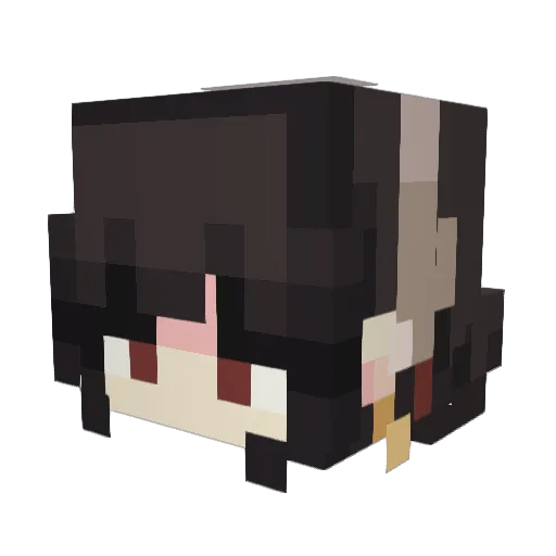 michhers Minecraft avatar head, 3D render