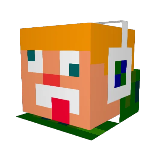 michi321 Minecraft avatar head, 3D render