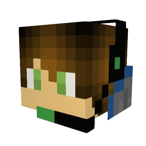 michi45 Minecraft avatar head, 3D render
